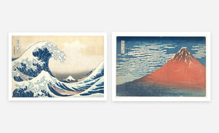 葛飾北斎「冨嶽三十六景 神奈川沖浪裏」「冨嶽三十六景 凱風快晴」