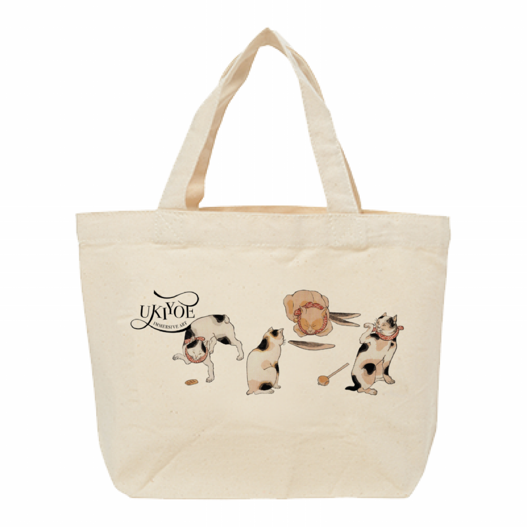 浮世絵猫と金魚の一閑張りバッグ 一閑張り 一閑張りバック 歌川国芳 浮世絵猫と金魚の一閑張りバッグ 一閑張り 一閑張りバック 歌川国芳