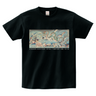 歌川国芳「竜宮玉取姫之図」デザインTシャツ（ブラック）