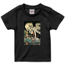 歌川国芳「相馬の古内裏」キッズTシャツ（ブラック）