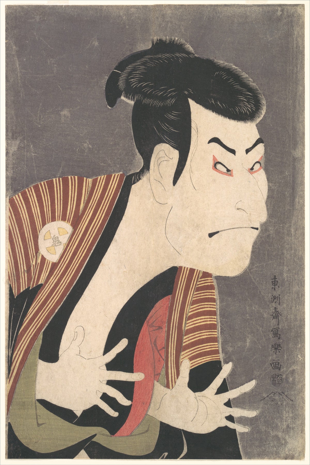 東洲斎写楽《三代目大谷鬼次の江戸兵衛》寛政6年（1794）メトロポリタン美術館蔵