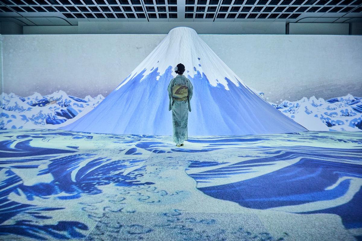 「動き出す浮世絵展 AOMORI」の会場（東奥日報新町ビル New'sホール）